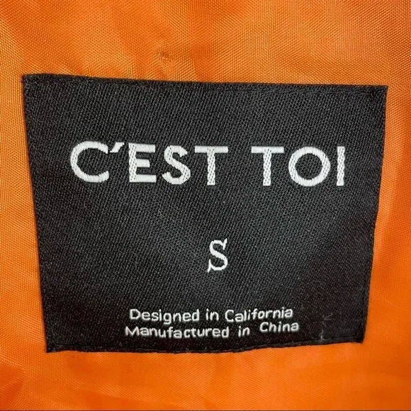 Cest Toi Yellow Camouflage Puffer Bomber Jacket S - Picture 5 of 7